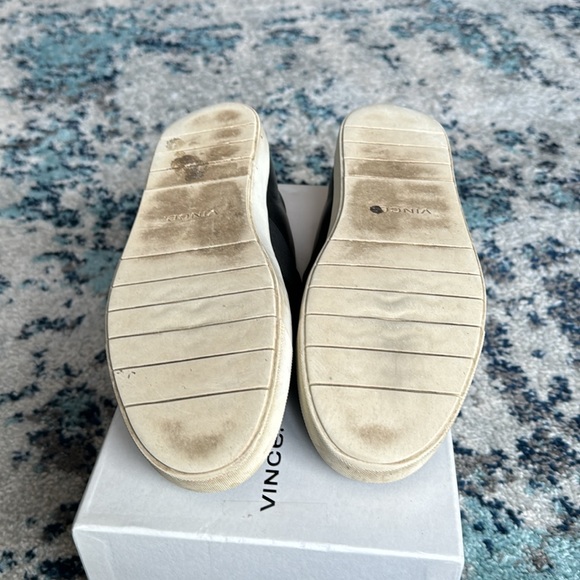 Vince Black Leather Slip On Shoes - Picture 6 of 6